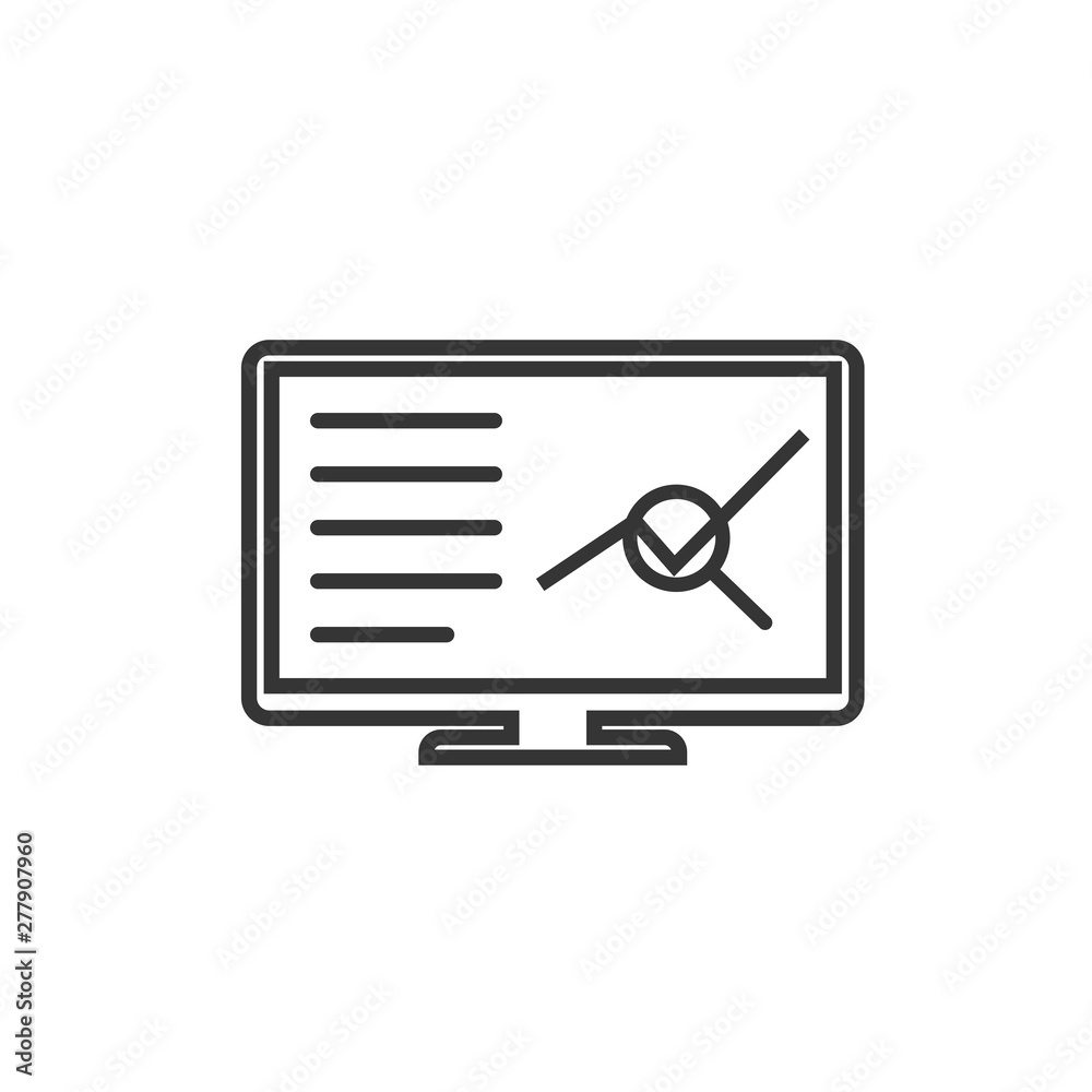 Poster Project dashboard linear icon template color editable. dashboard in monitor computer symbol vector sign isolated on white background. Simple logo vector illustration for graphic and web design.