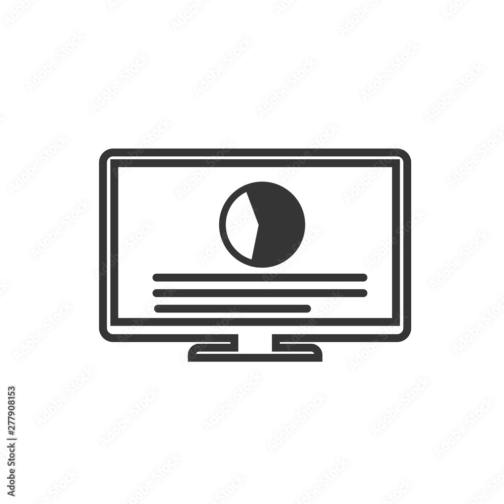 Poster Project dashboard linear icon template color editable. dashboard in monitor computer symbol vector sign isolated on white background. Simple logo vector illustration for graphic and web design.