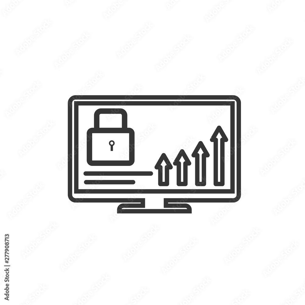 Poster Project dashboard linear icon template color editable. dashboard in monitor computer symbol vector sign isolated on white background. Simple logo vector illustration for graphic and web design.