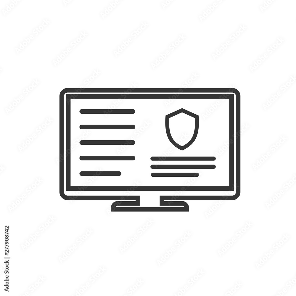 Aufkleber Project dashboard linear icon template color editable. dashboard in monitor computer symbol vector sign isolated on white background. Simple logo vector illustration for graphic and web design.
