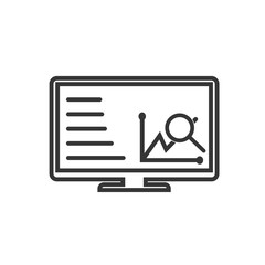 Project dashboard linear icon template color editable. dashboard in monitor computer symbol vector sign isolated on white background. Simple logo vector illustration for graphic and web design.