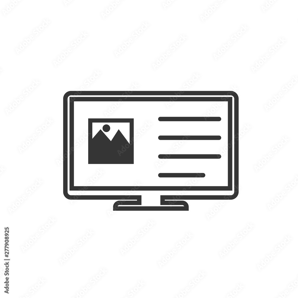 Poster Project dashboard linear icon template color editable. dashboard in monitor computer symbol vector sign isolated on white background. Simple logo vector illustration for graphic and web design.