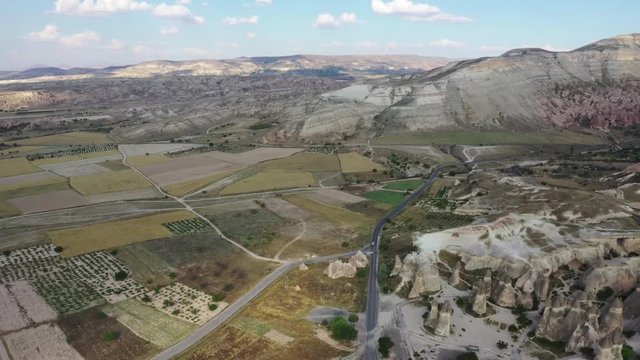 Turkey Cappadocia adequate landscape, shooting from drone