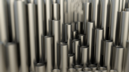 Abstract background of close up of metal pipe