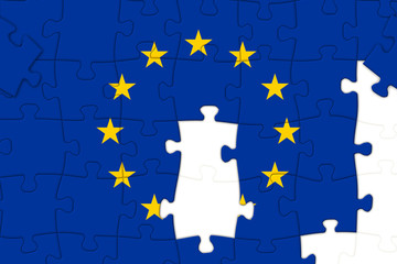 europe eu flag puzzle pieces 