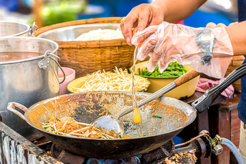 Pad Thai - Thai traditional food and popular street food in Thailand.