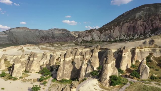 Turkey Cappadocia adequate landscape, shooting from drone