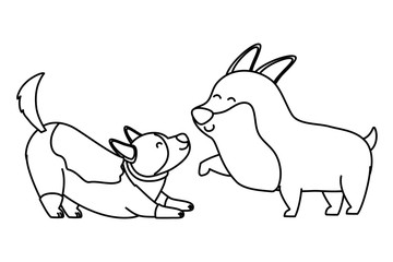Dogs cartoons design