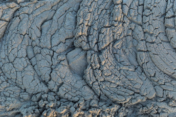 Texture of fresh mud spewing from mud volcano