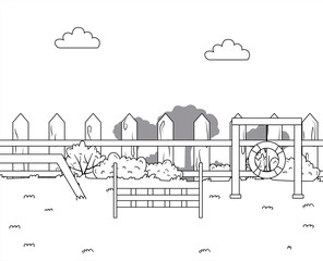 Naklejka premium Training park for dogs design