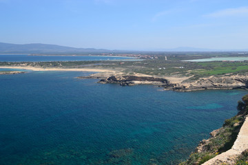 Vista della spiaggia Sa Mesa Longa