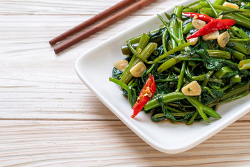 Stir-Fried Chinese Morning Glory or Water Spinach