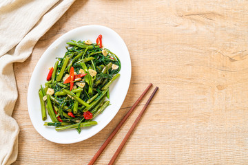 Stir-Fried Chinese Morning Glory or Water Spinach