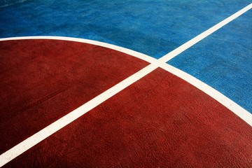 closeup basketball court