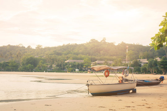 Wooden Boat, Sunrise Boat Trip, Nai Yang Beach, Phuket, Thailand