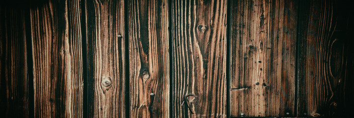alte braune dunkle rustikale Holztextur - Holz Hintergrund Panorama Banner lang