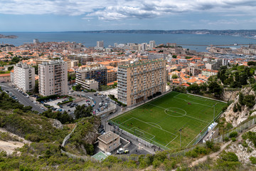 Naklejka premium Marseille from eye birds view