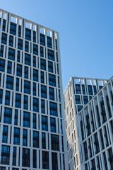 Construction of residential buildings, new multi-storey houses in Kiev, the capital of Ukraine