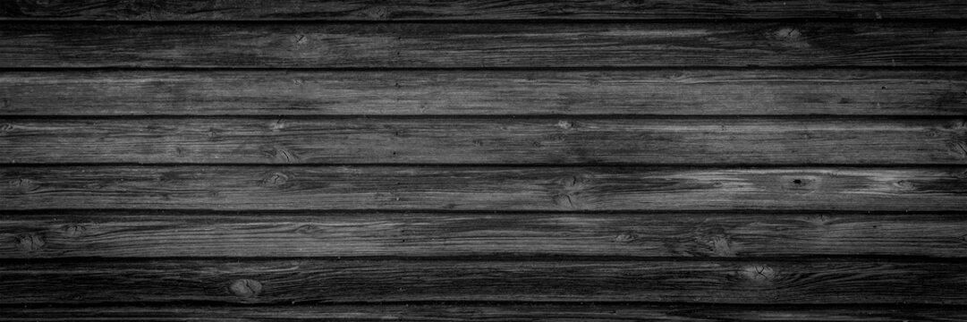 alte schwarze graue dunkle rustikale Holztextur - Holz Hintergrund Panorama Banner lang