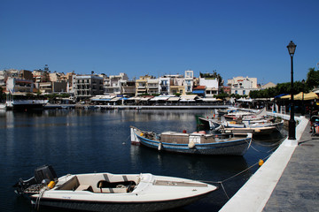 Obraz premium Der Hafen von Agios Nikolaos