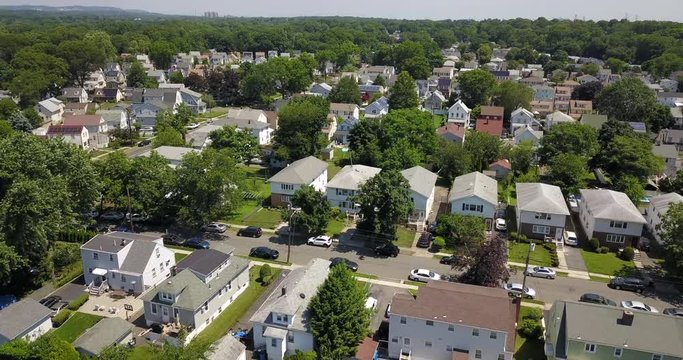 Drone parallax over housing 