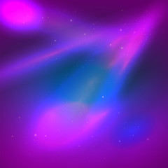 Cosmic Galaxy Background with nebula, stardust and bright shining stars. vector abstract illutration.