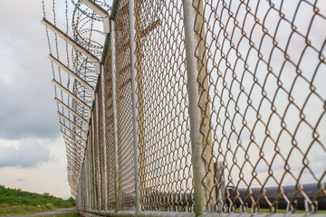 Fototapeta premium Background Net Wall ,wire mesh steel in Phuket Thailand