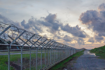 Fototapeta premium Background Net Wall ,wire mesh steel in Phuket Thailand