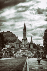Basilica of our Lady of the Rosary in Lourdes, France