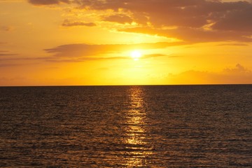 sunset over the sea