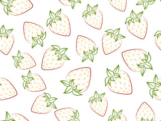Botanical seamless pattern on white background. Vector illustration