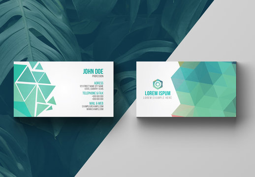 Blue and Dark Gray Business Card Layout