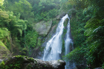 Fototapeta na wymiar Tam nang waterfall ,in the forest tropical zone ,national park Takua pa Phang Nga Thailand