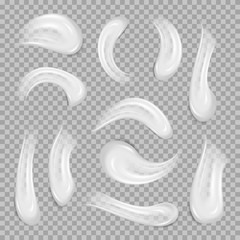 White cream elements. Element for advertising and promotional message. Vector illustration for your design and business