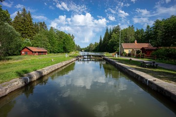 Schleuse im Götakanal, Schweden