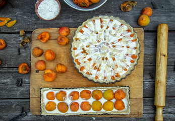 delicious homemade tart with apricots
