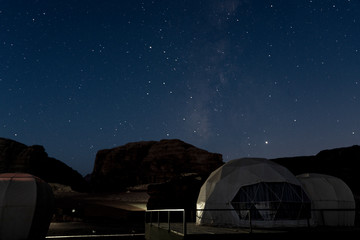 Fototapeta na wymiar Starry Night in Wadi Rum