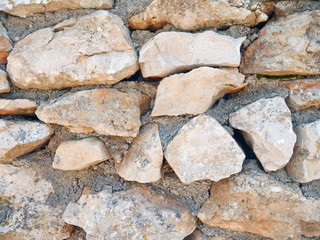 old stone wall of stones