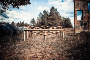 obstacle course at a military training camp