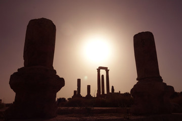 Cytadela Amman zachód słońca © Ewa