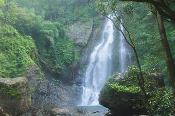 Tam nang waterfall ,in the forest tropical zone ,national park Takua pa Phang Nga Thailand