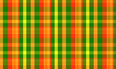 Plaid Check Pattern in Orange, Blue, and Yellow. Seamless Fabric Texture Print. Can Be Mounted on a Weaving Holster