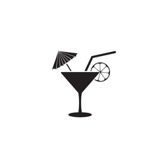 Cocktail icon template. Vector