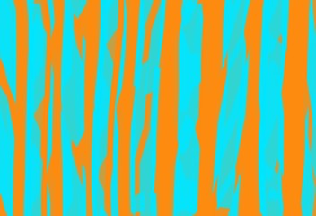 Light blue and orange zebra pattern