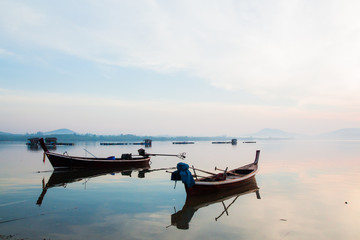 Community near Sarasin Bridge Morning Scene, Phuket Thailand,Tropical zone