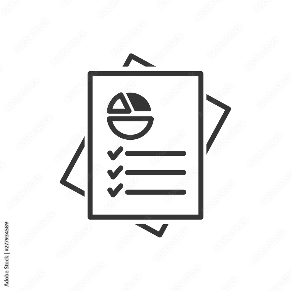 Poster document like auditing. scrutiny, annual verification, info. flat style quality sign or success prov