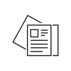 Document like auditing. Scrutiny, annual verification, info. flat style quality sign or success proven symbol vector sign isolated on white background illustration for graphic and web design.