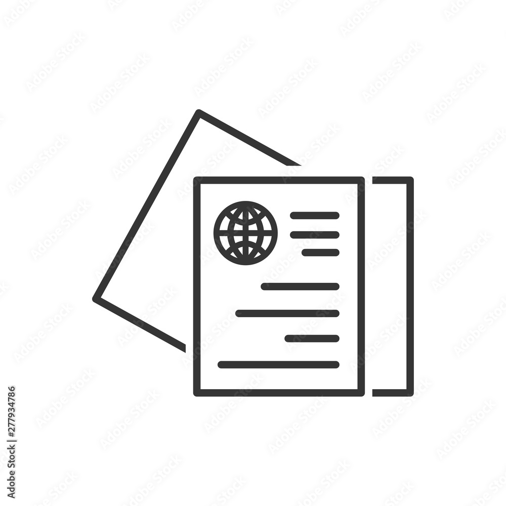 Aufkleber document like auditing. scrutiny, annual verification, info. flat style quality sign or success prov