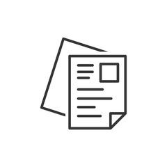 Document like auditing. Scrutiny, annual verification, info. flat style quality sign or success proven symbol vector sign isolated on white background illustration for graphic and web design.