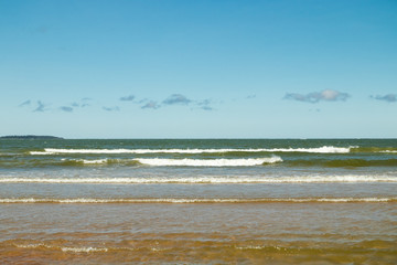 Beautiful sandy beach Yyteri at summer, in Pori, Finland